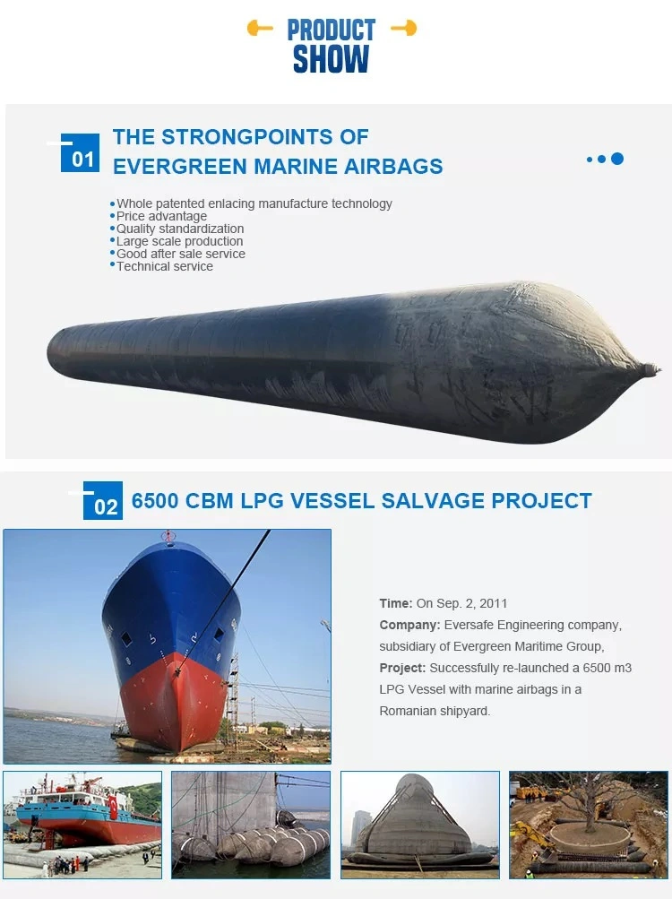 Inflatable Marine Airbags for Ship Launching and Landing