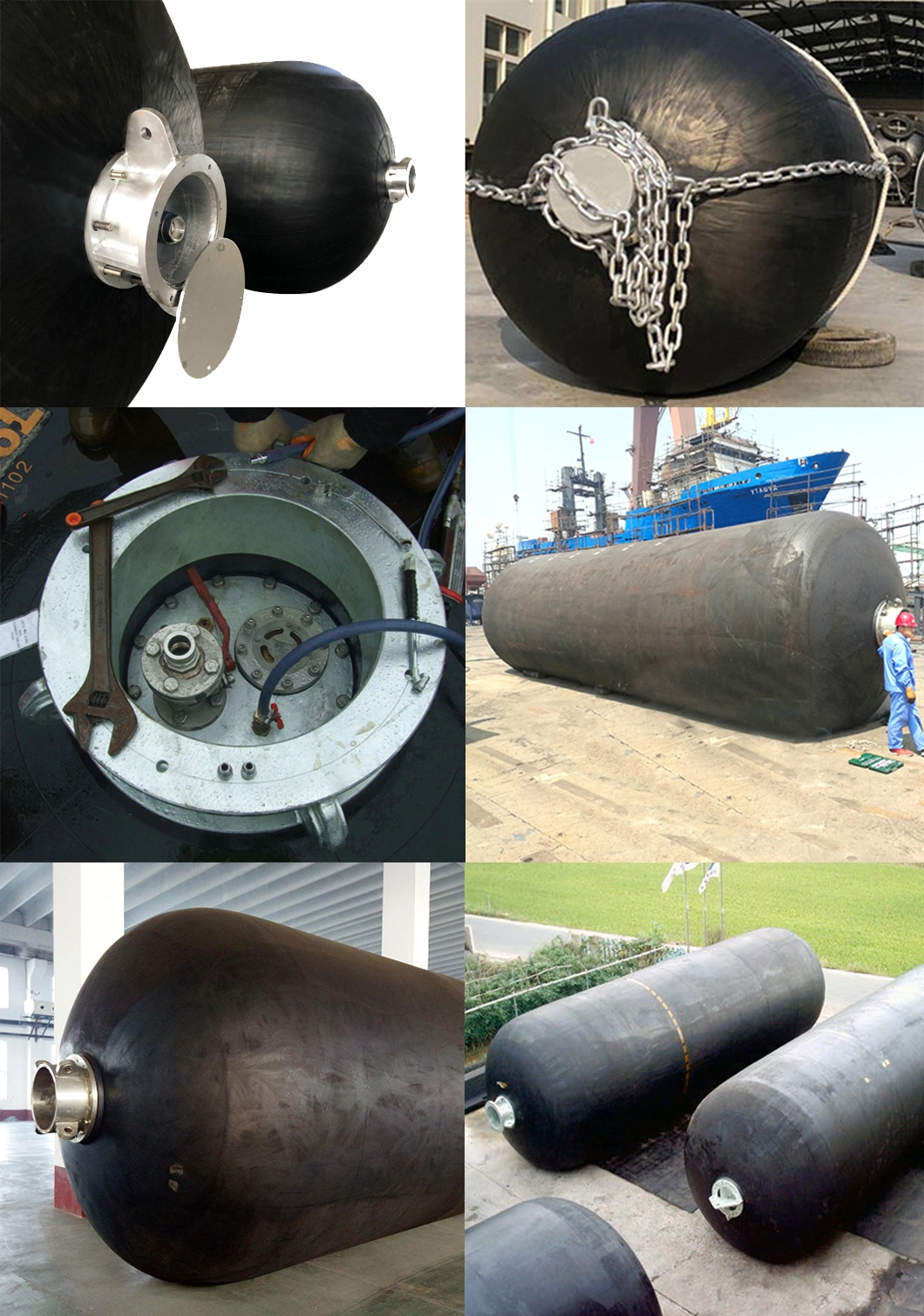 US Navy Specifications Yokohama Hydro Pneumatic Fenders for Submarine